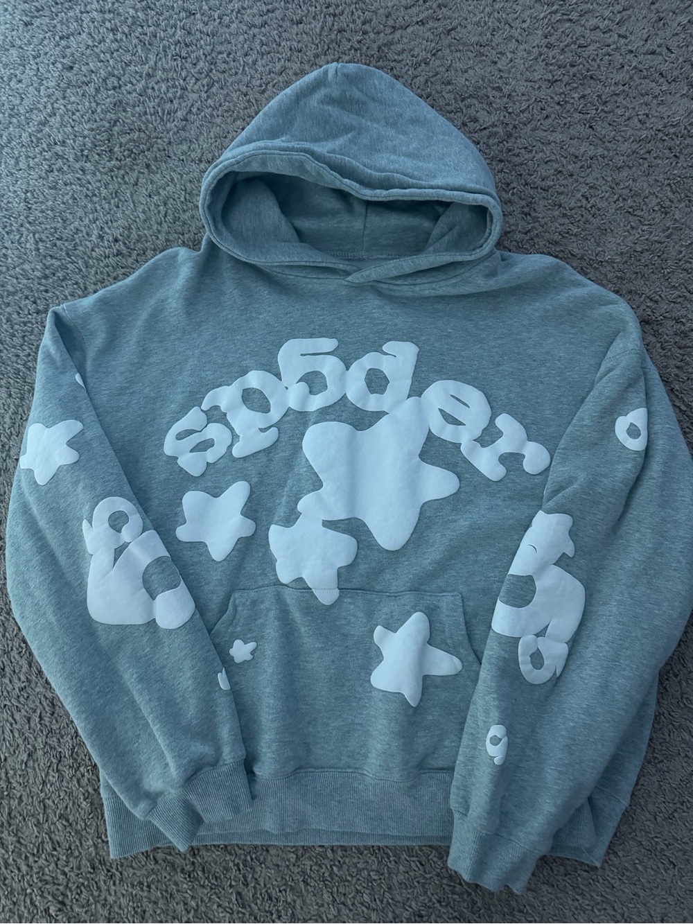 Grey Sp5der Hoodie Sweatshirt